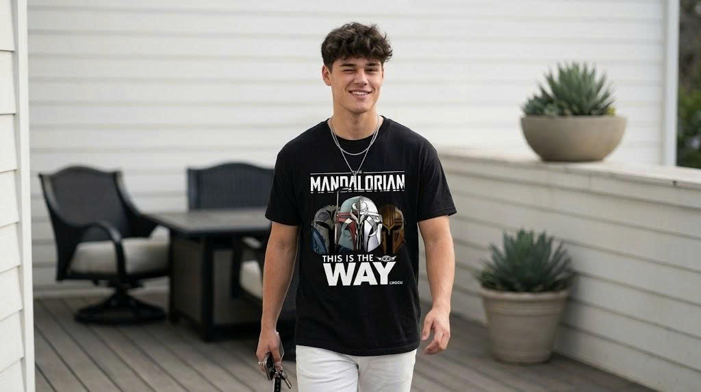 The Mandalorian And Grogu Triple Helmet Star Tee