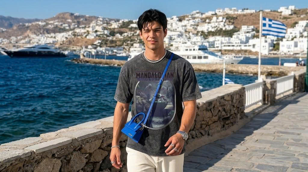 The Mandalorian And Grogu Acid Wash Frame Tee