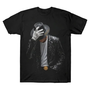 Michael Jackson Iconic Fedora Sequin Jacket Tee