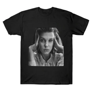 Millie Bobby Brown B&W Moody Portrait Graphic Tee