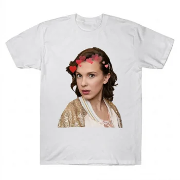 Millie Bobby Brown Heart Crown Soft Aesthetic Tee