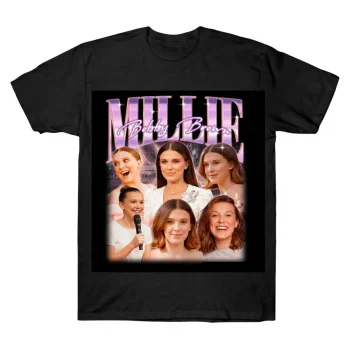 Millie Bobby Brown Retro Vintage Heavy Metal Graphic T-Shirt
