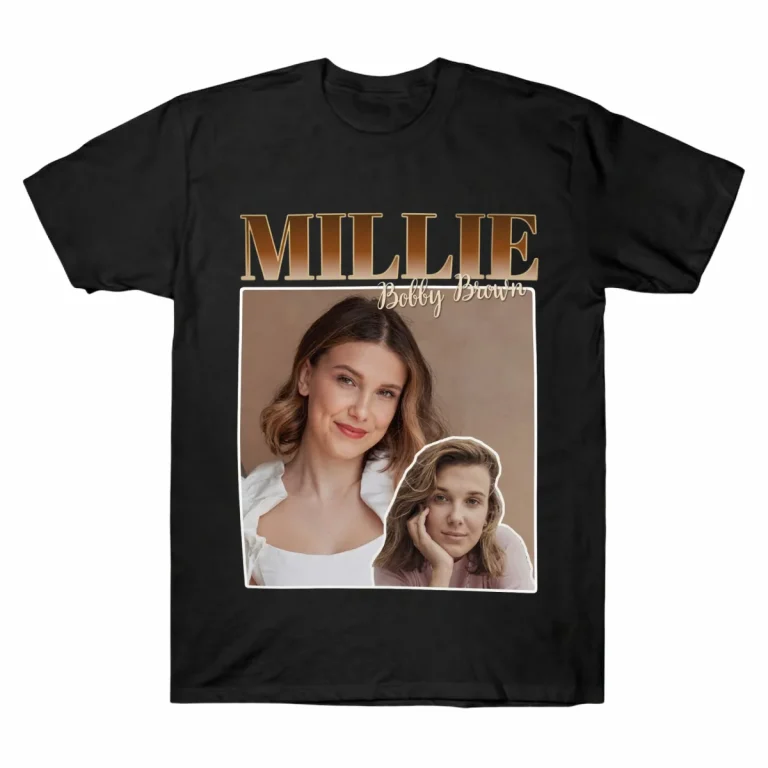 Millie Bobby Brown Vintage Gold Graphic T-Shirt 9