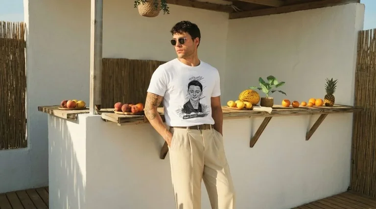 Noah Schnapp Artistic Sketch Portrait Graphic Tee