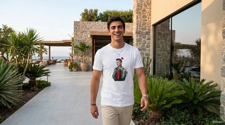 Noah Schnapp Candid Interview Portrait Graphic Tee