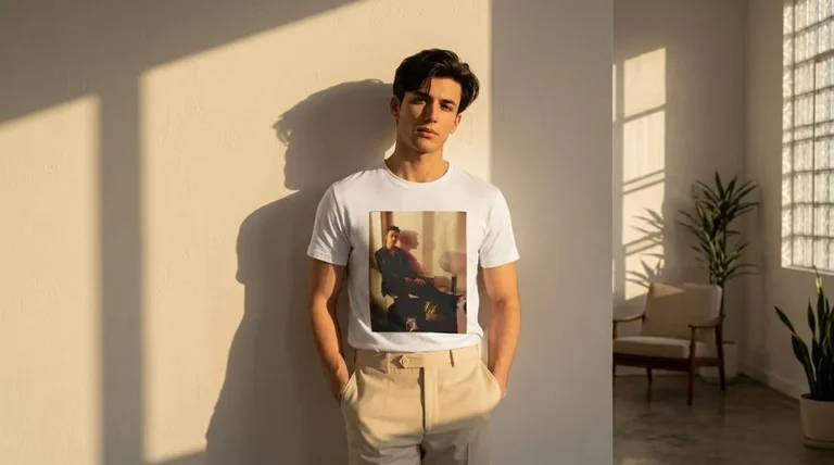 Noah Schnapp Film Aesthetic Candid Portrait Tee