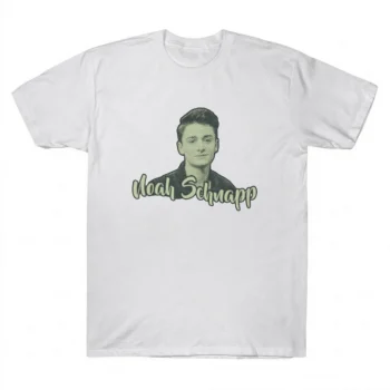 Noah Schnapp Green Cursive Portrait Graphic Tee