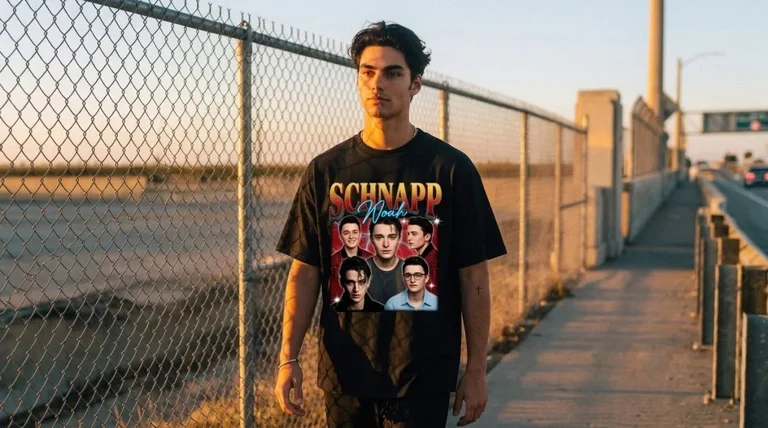 Noah Schnapp Retro 90s Heavy Metal Electric Graphic Tee