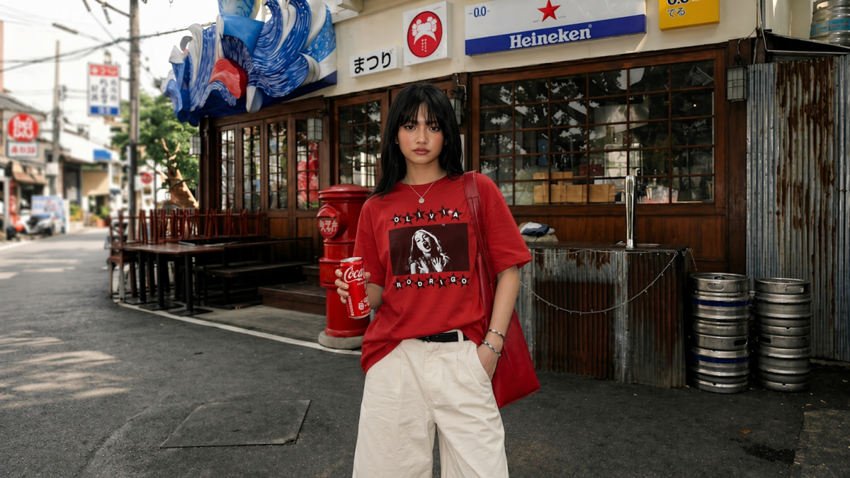 Olivia Rodrigo Vintage Star Portrait Graphic Tee