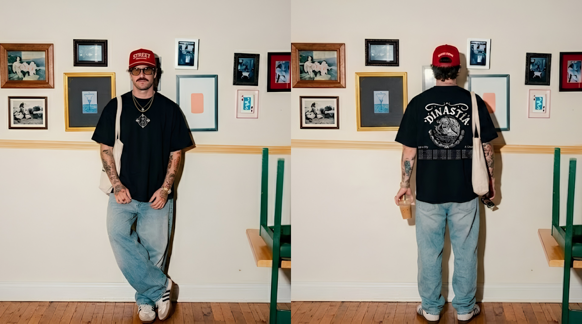 Peso Pluma Dinastia Tour Crest Dateback Tee