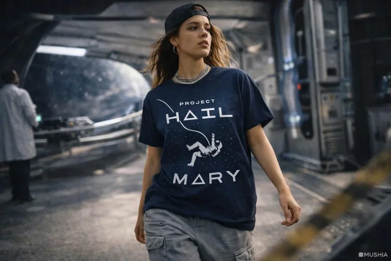 Project Hail Mary Minimalist Astronaut Space Tee