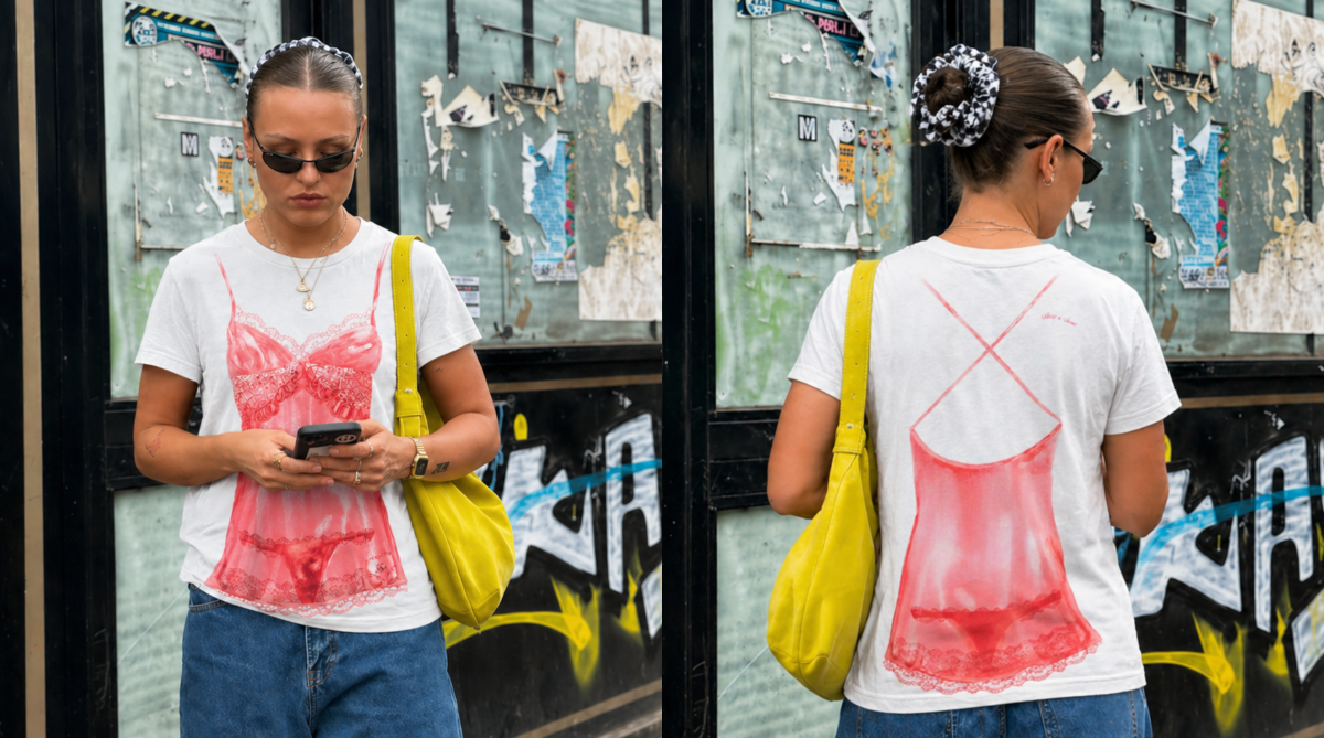 Sabrina Carpenter Red Lingerie Graphic Tee