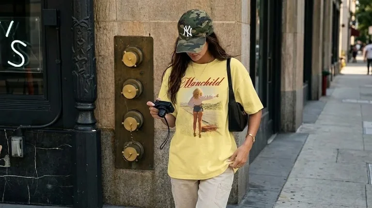 Sabrina Carpenter Manchild Hitchhiker Graphic Tee