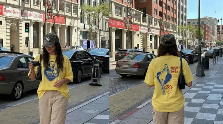 Sabrina Carpenter Short N Sweet Heart Ivory Residency Tee