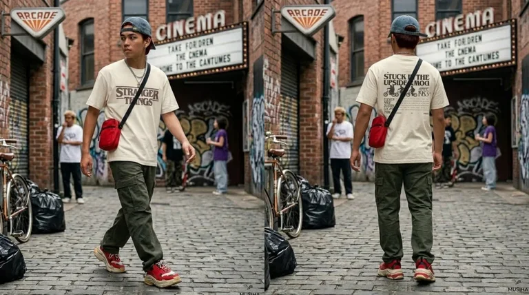 Stranger Things Classic Logo Two-Sided Tee