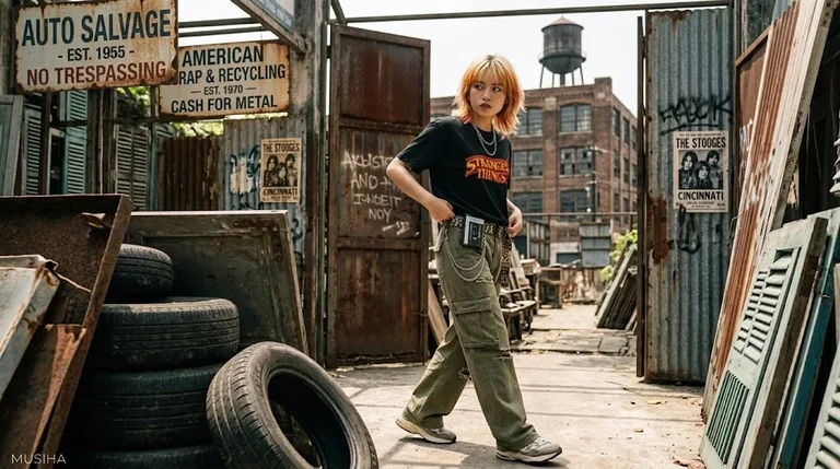 Stranger Things Fire Logo Graphic Tee