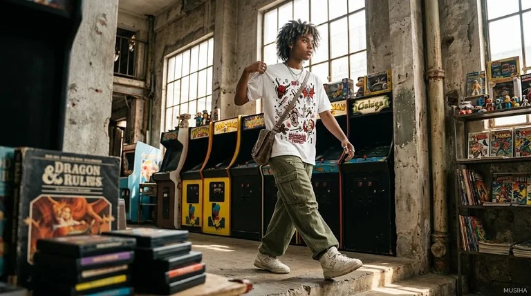 Stranger Things Hellfire Club Icon Collage Tee