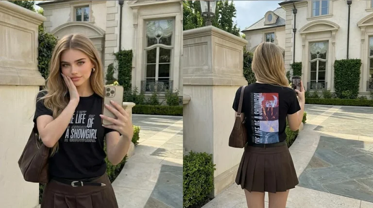 Taylor Swift Showgirl Minimalist Lyric Tee