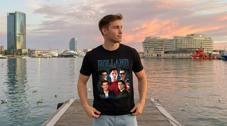 Tom Holland Spider Hero Retro Star Style Tee