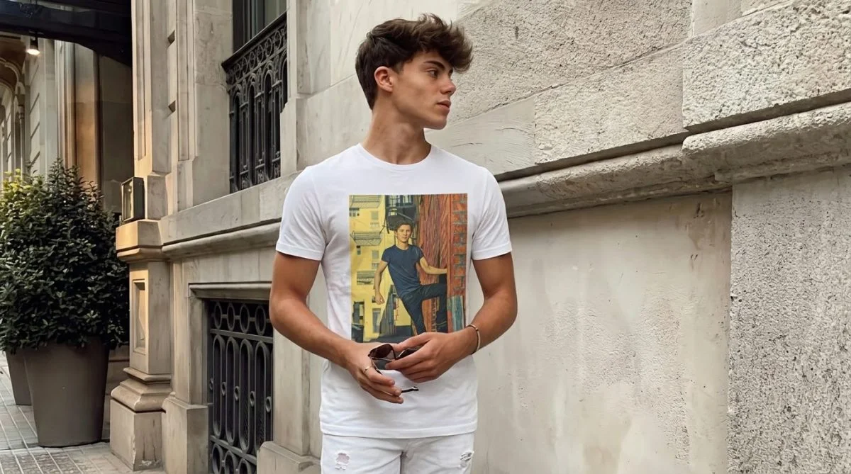 Tom Holland Alleyway Action Portrait T-shirt