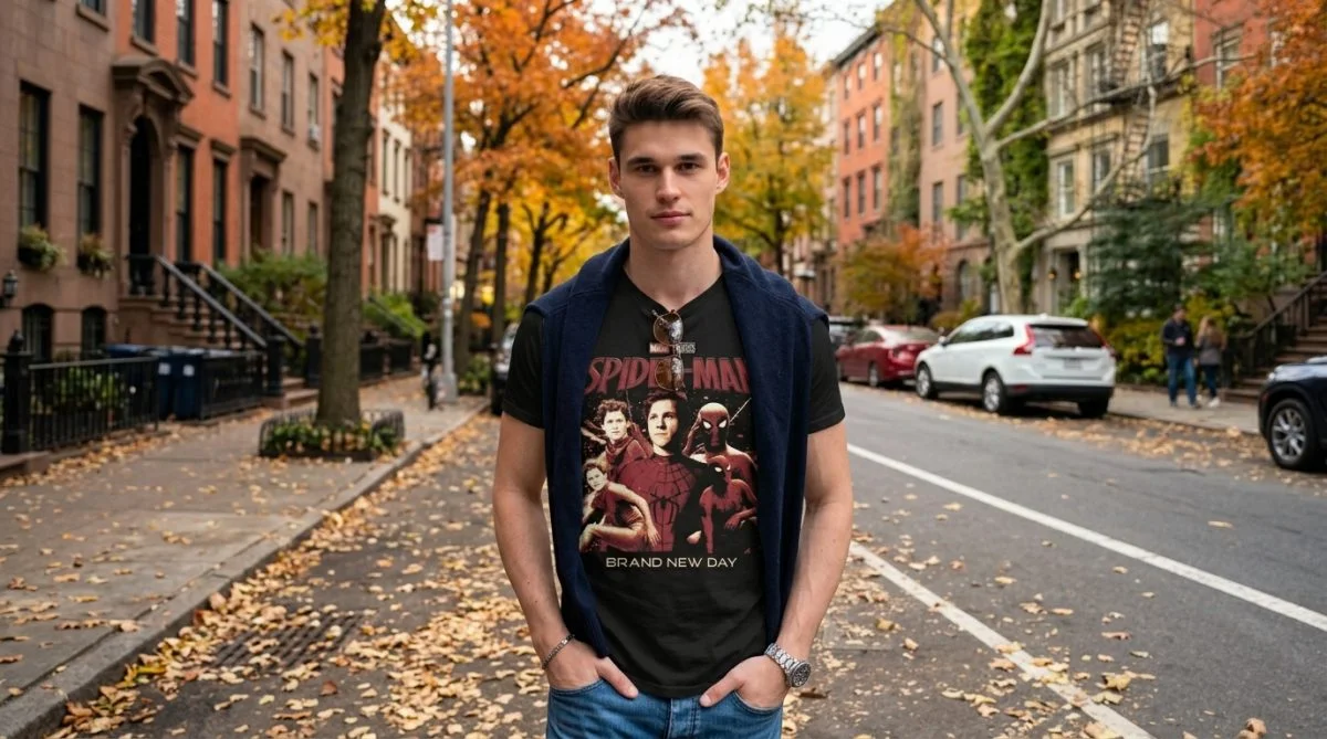 Tom Holland Spiderman Brand New Day Collage Tee