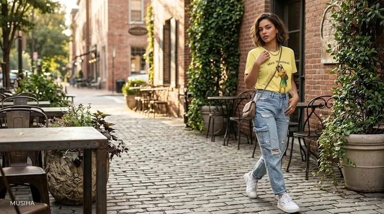 Zendaya Men Wanted Vintage Western Pinup Tee